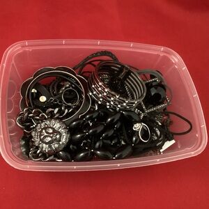 Black jewelry lot
